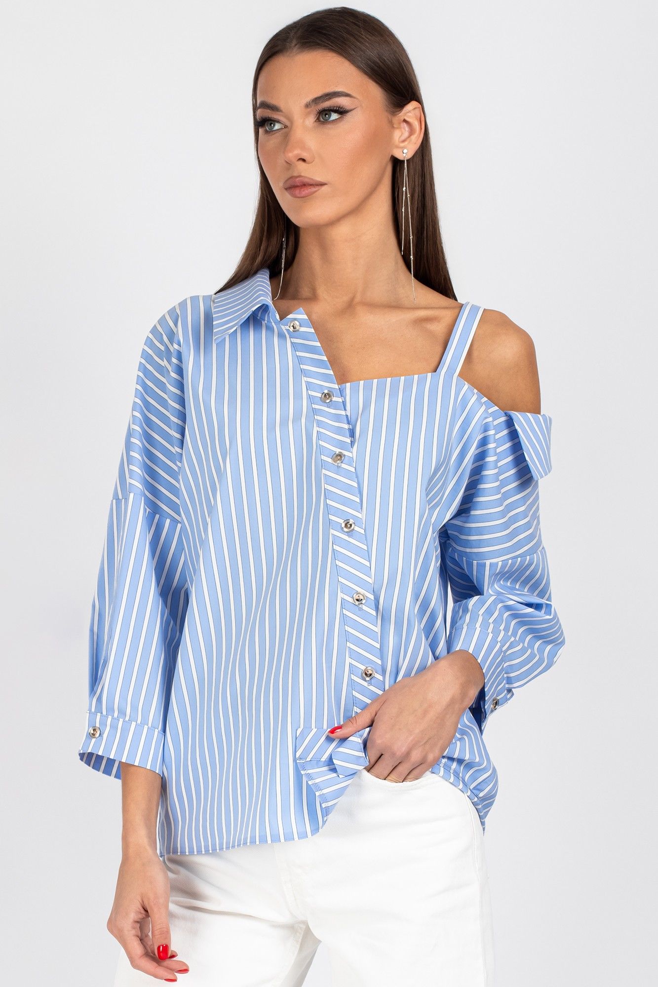 VIZAVI 726 бело-голубая_полоска