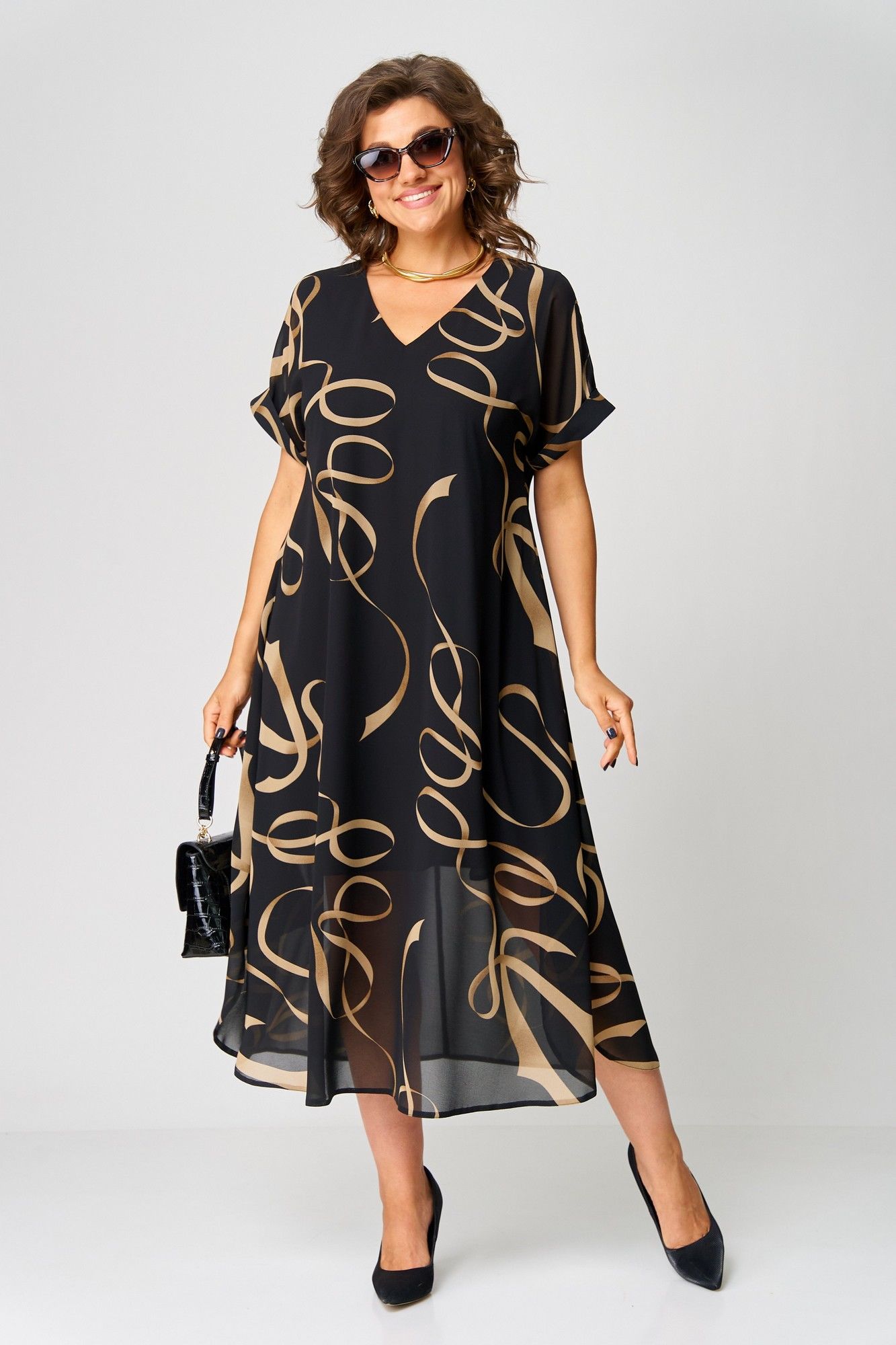 EVA GRANT 7116 черный-с-принтом