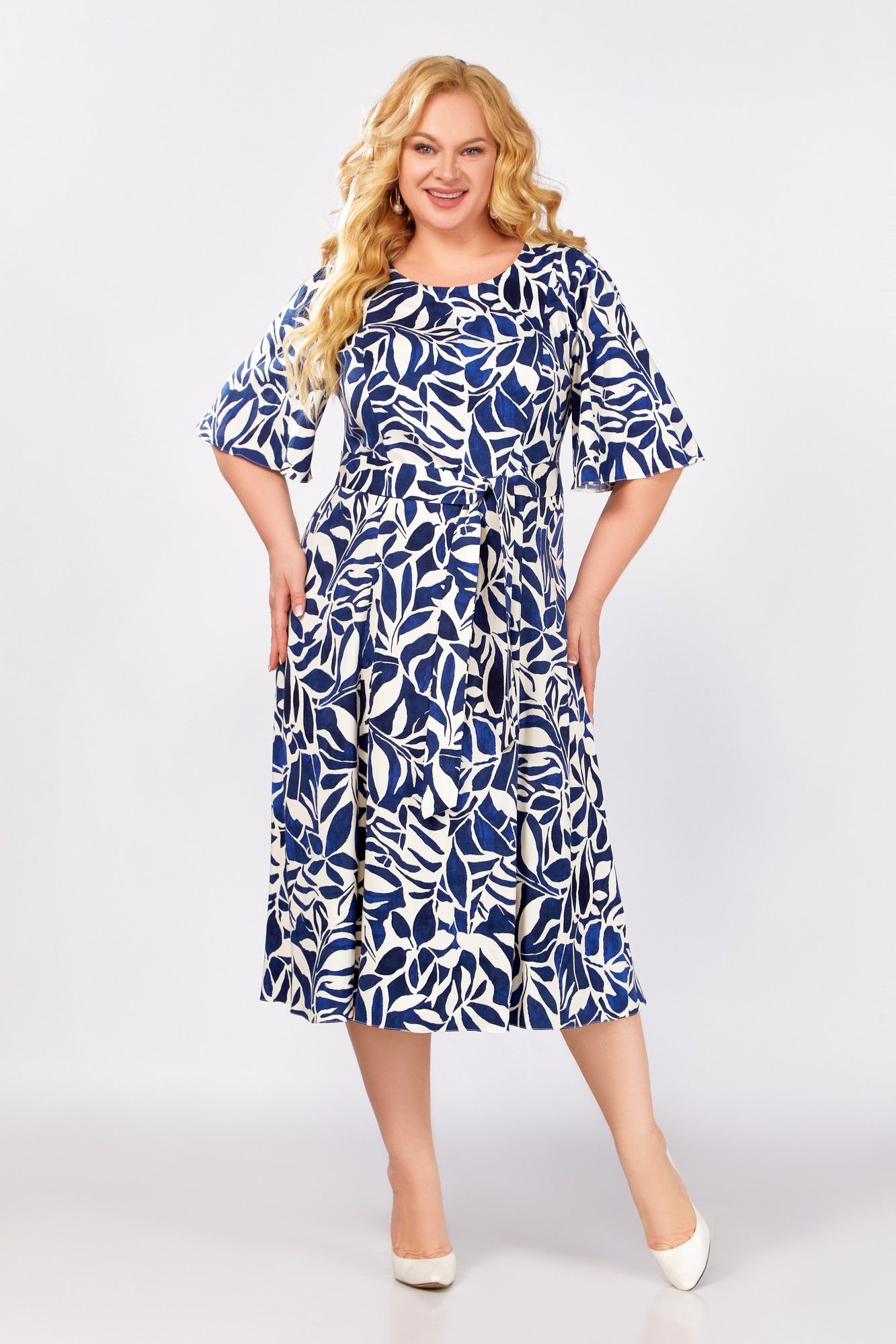 Swallow 854 сине-молочный_принт