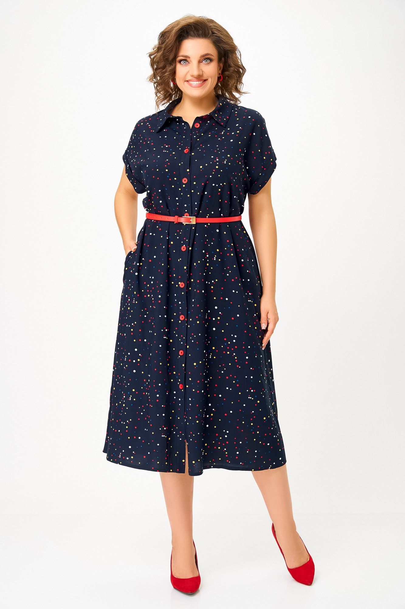 Swallow 740.1 темно-синий/цветной_горошек