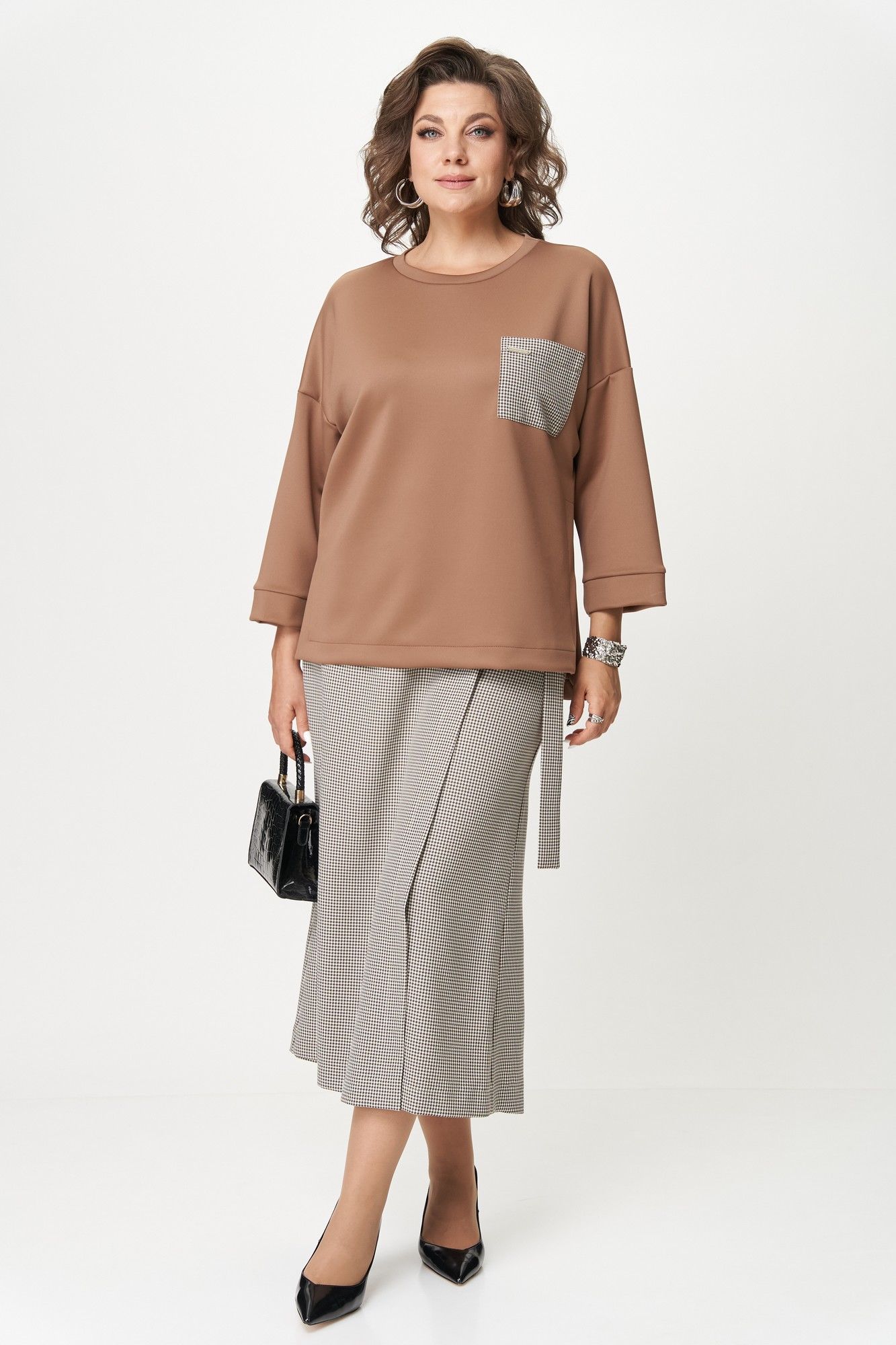 Michel chic 1362/2 коричневый,клетка