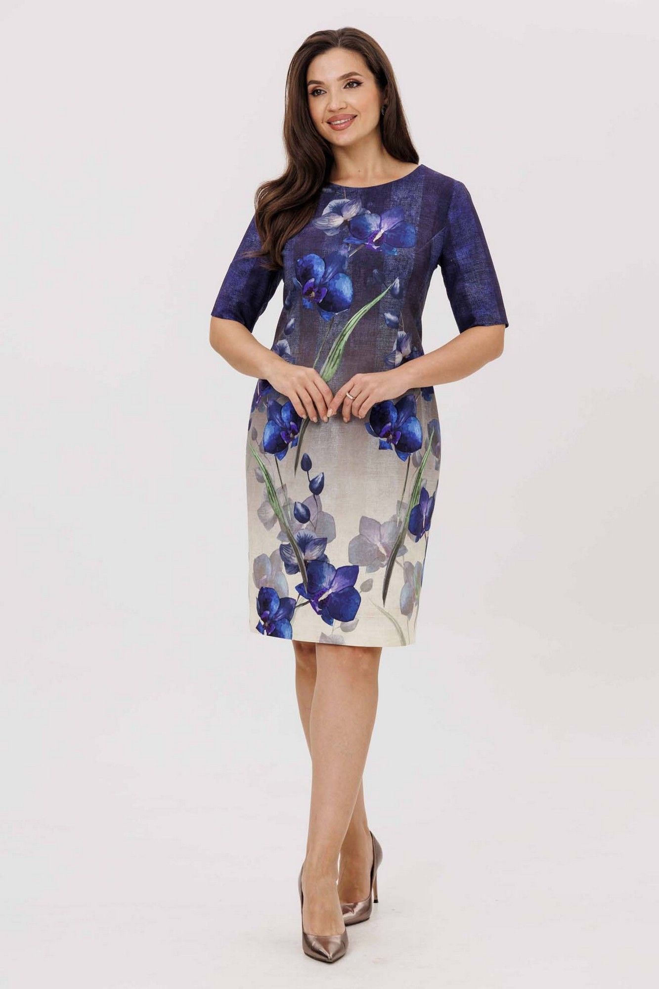 Mislana 7281 синий/цветы