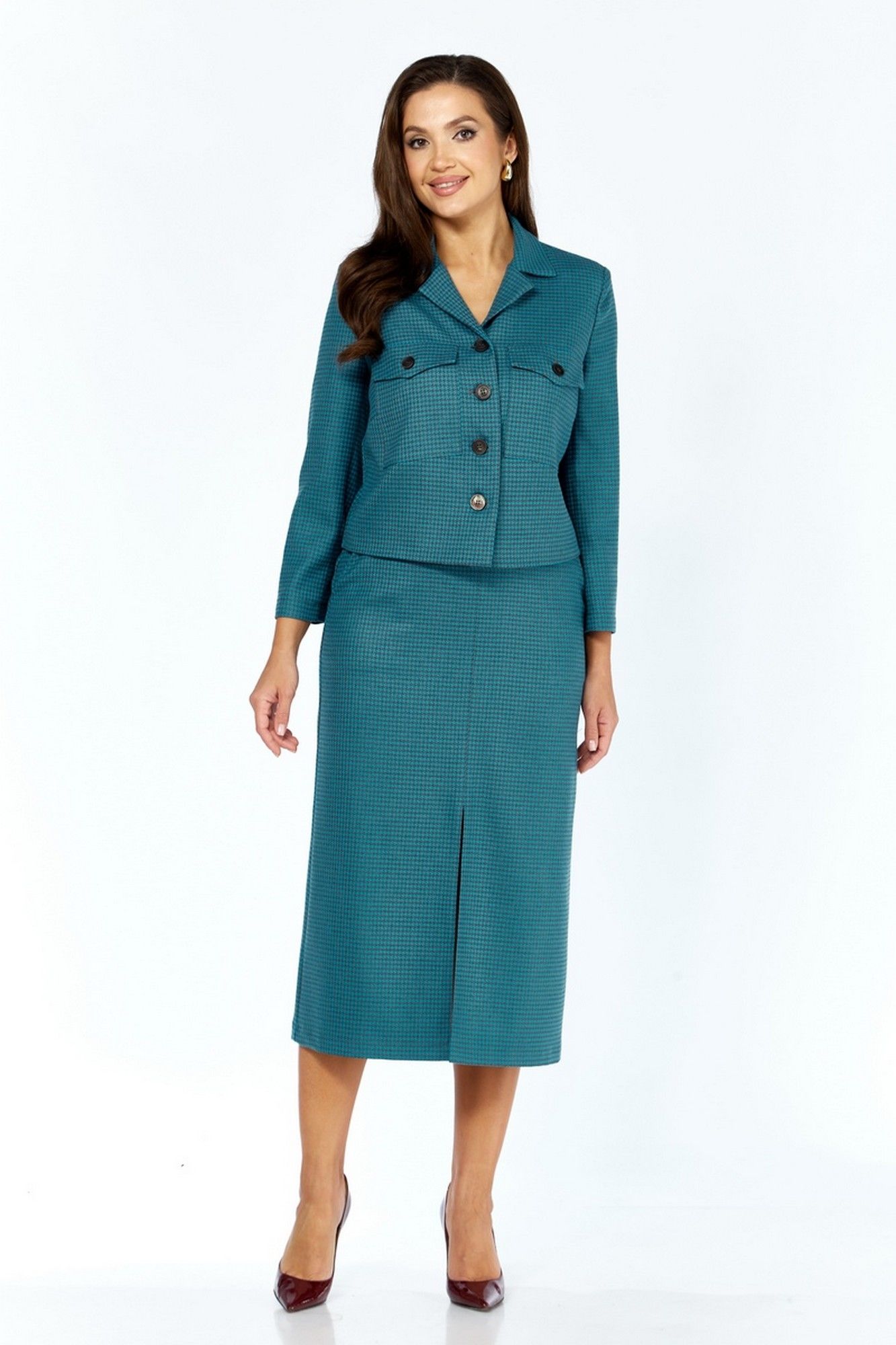 Милора-стиль 1382 бирюзовая_гусь-лапка