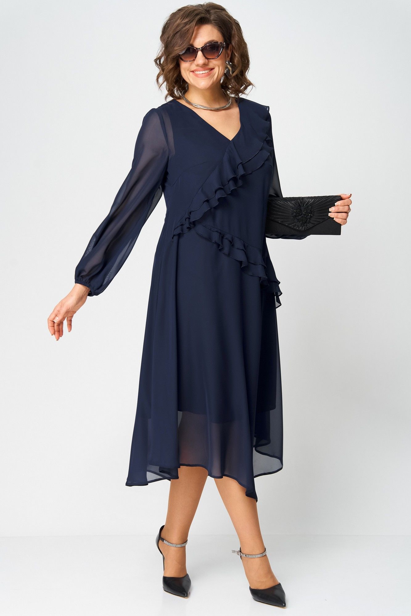 
Платье EVA GRANT 7122В темно-синий