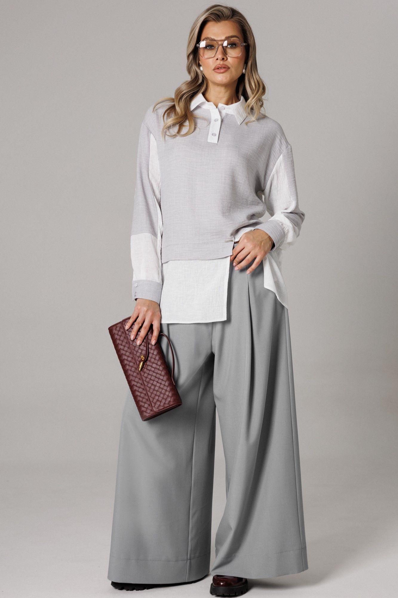 
Блуза, брюки Anastasia 1242-2 французский_серый