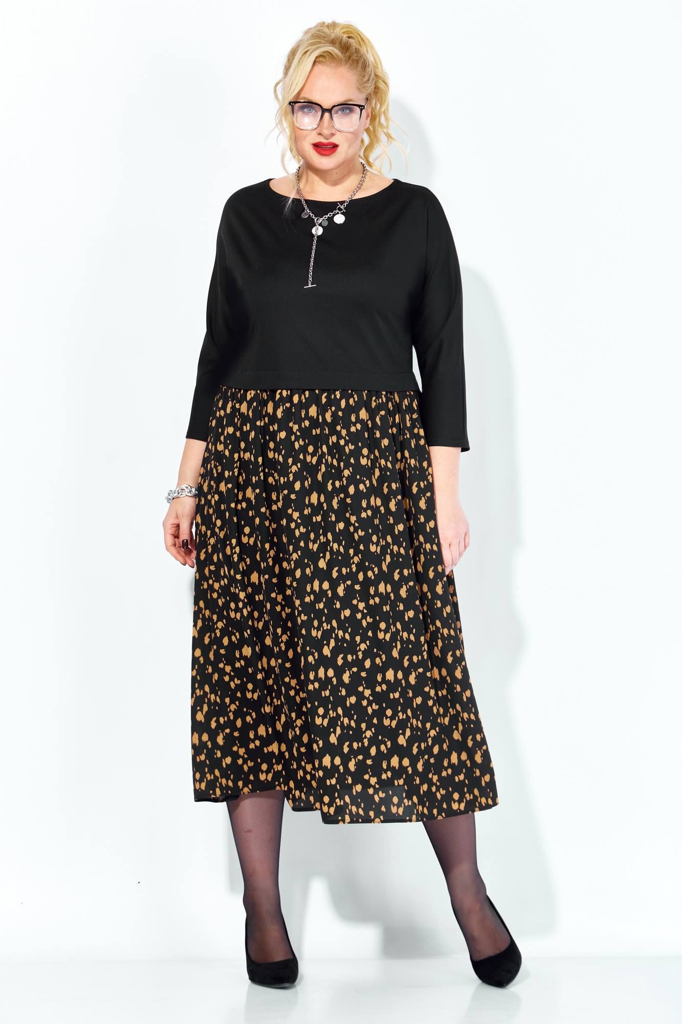 
Платье Anastasia 1309 черный+принт