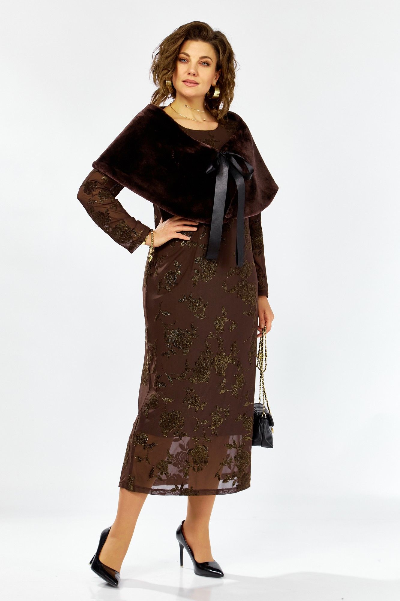 Болеро, платье Lady Secret 25307 коричневый 2