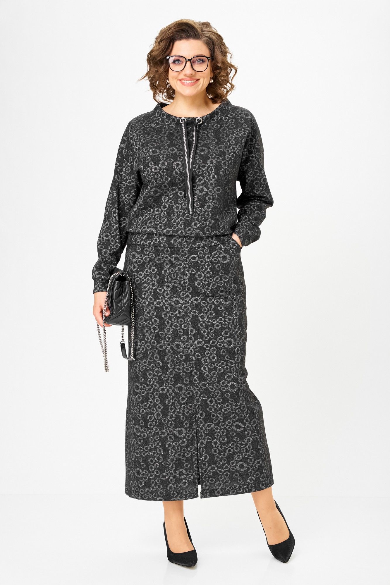 
Джемпер, юбка Michel chic 1444 темное_серебро