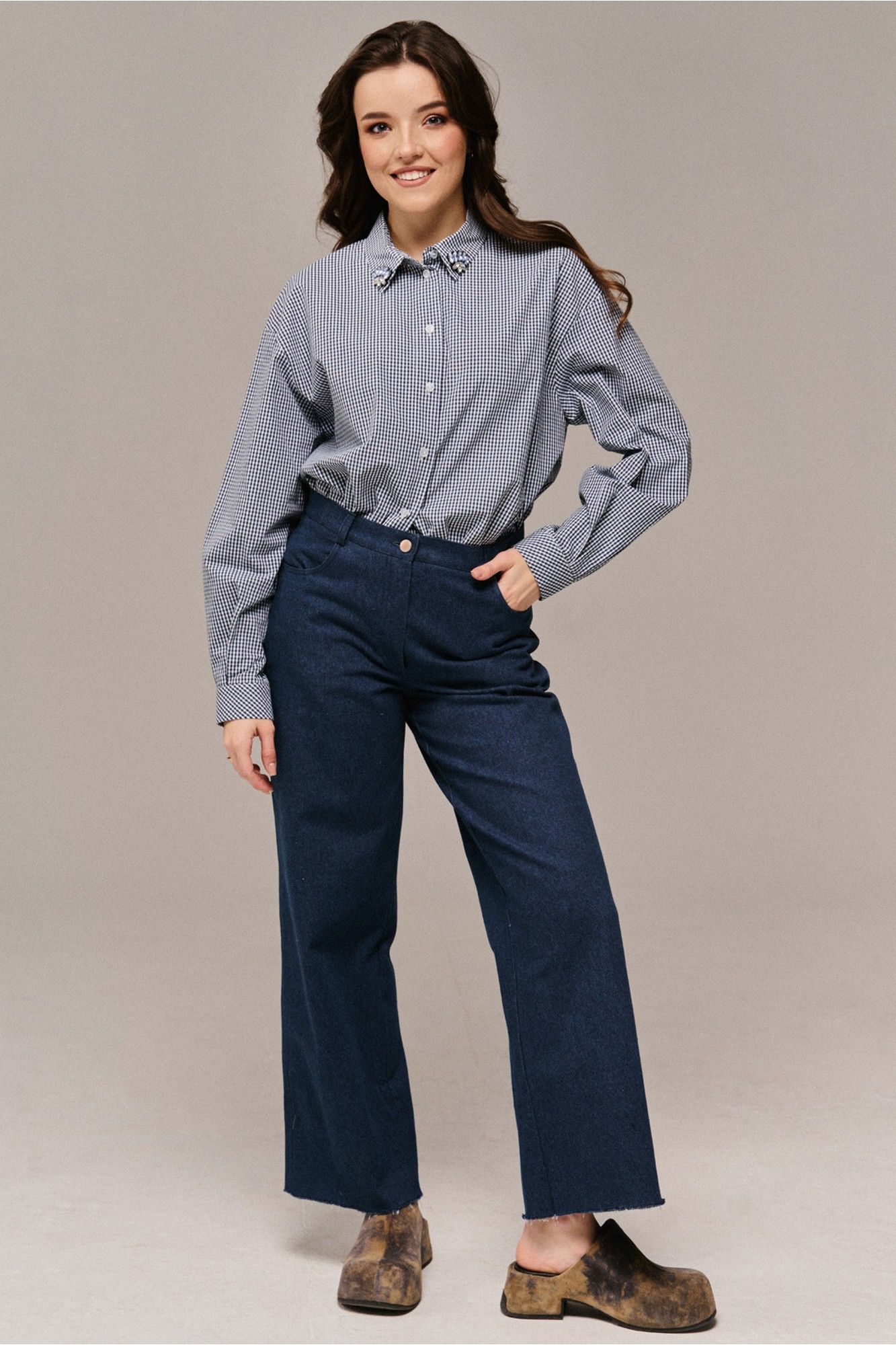 
Рубашка JRSy 2671 сине-белая_полоса