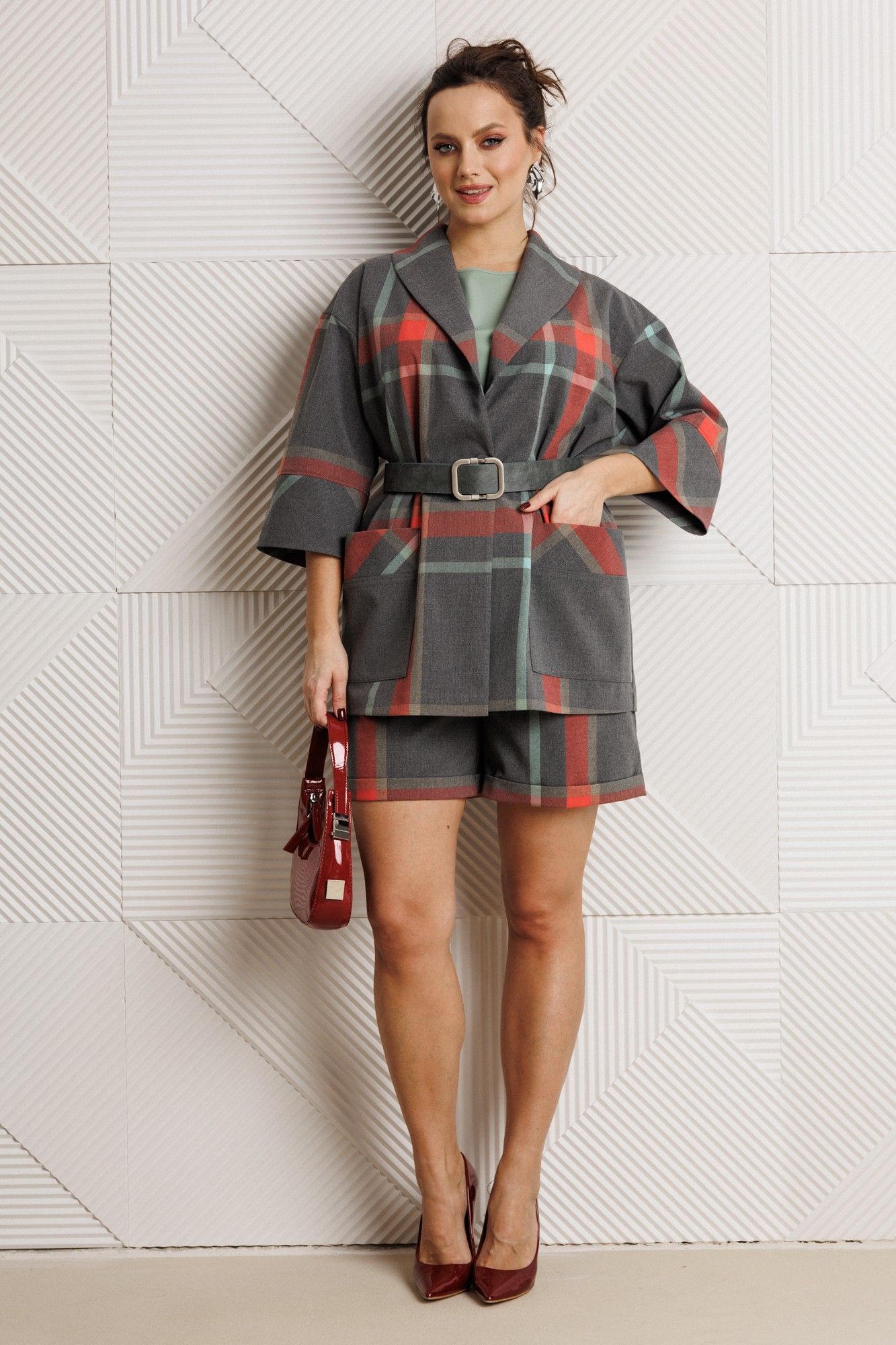 
Блуза, жакет, шорты Mubliz 304 клетка