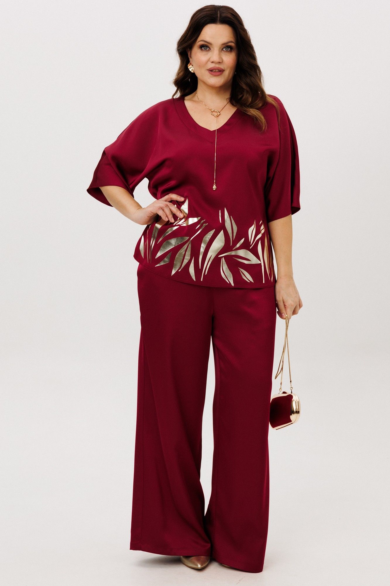 
Блуза, брюки ANIDEN 6118-1 бордо