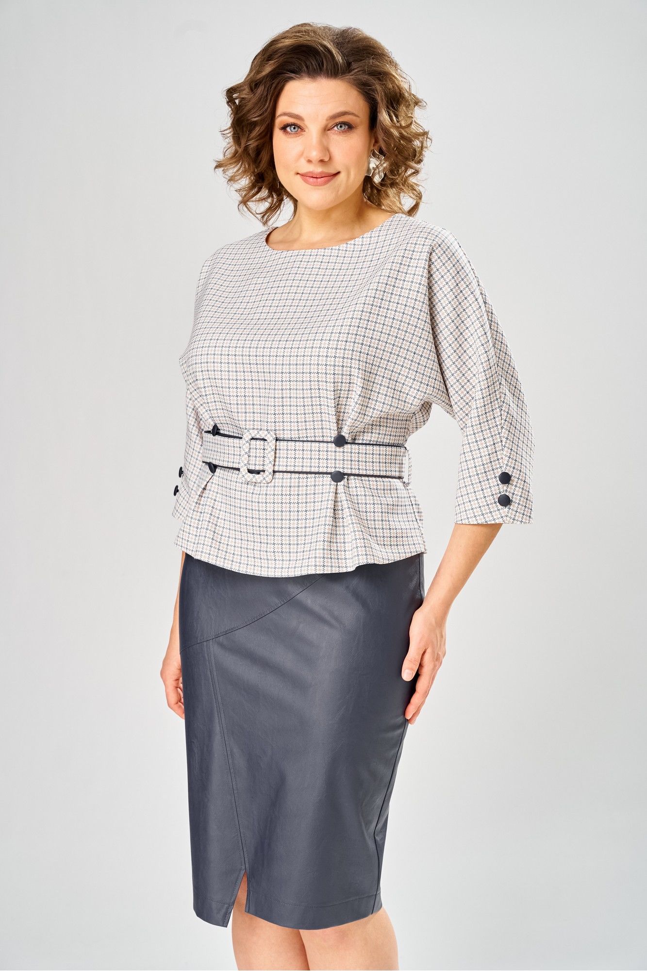 
Блуза, юбка Bonna Image 602/9 молочный