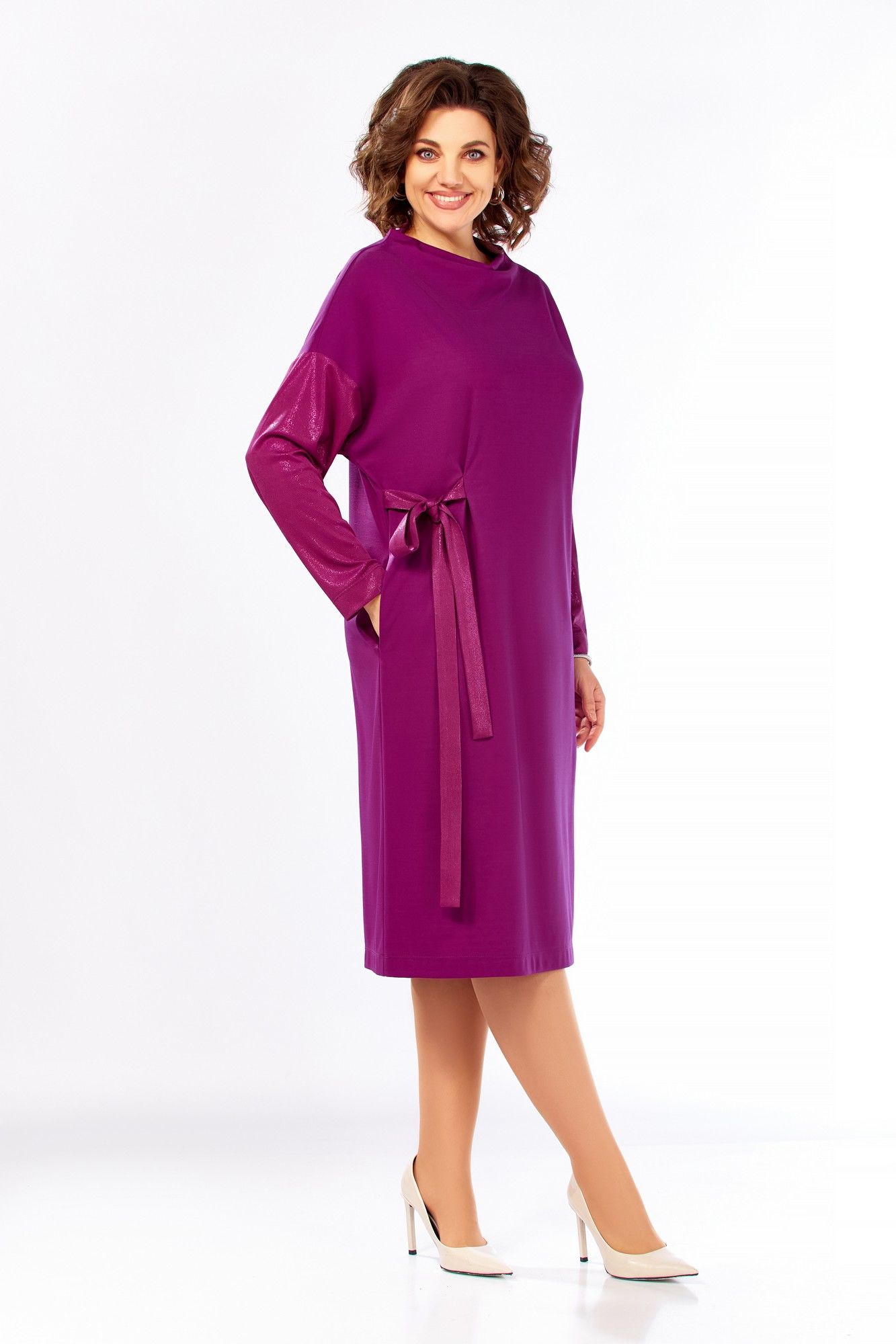 
Платье Ольга Стиль С-1006 фуксия