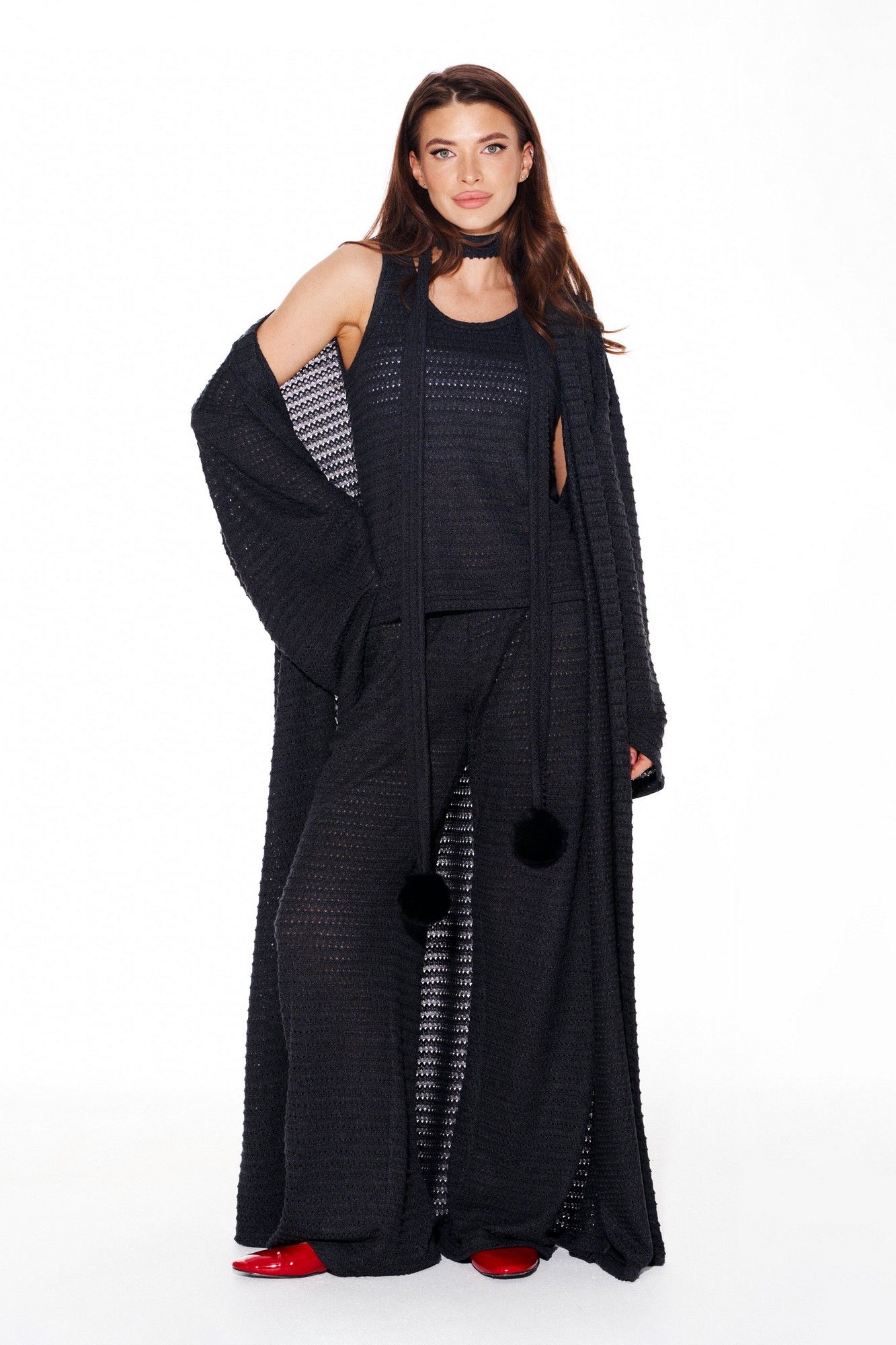 
Брюки, кардиган, топ ELLETTO LIFE 5339 графит