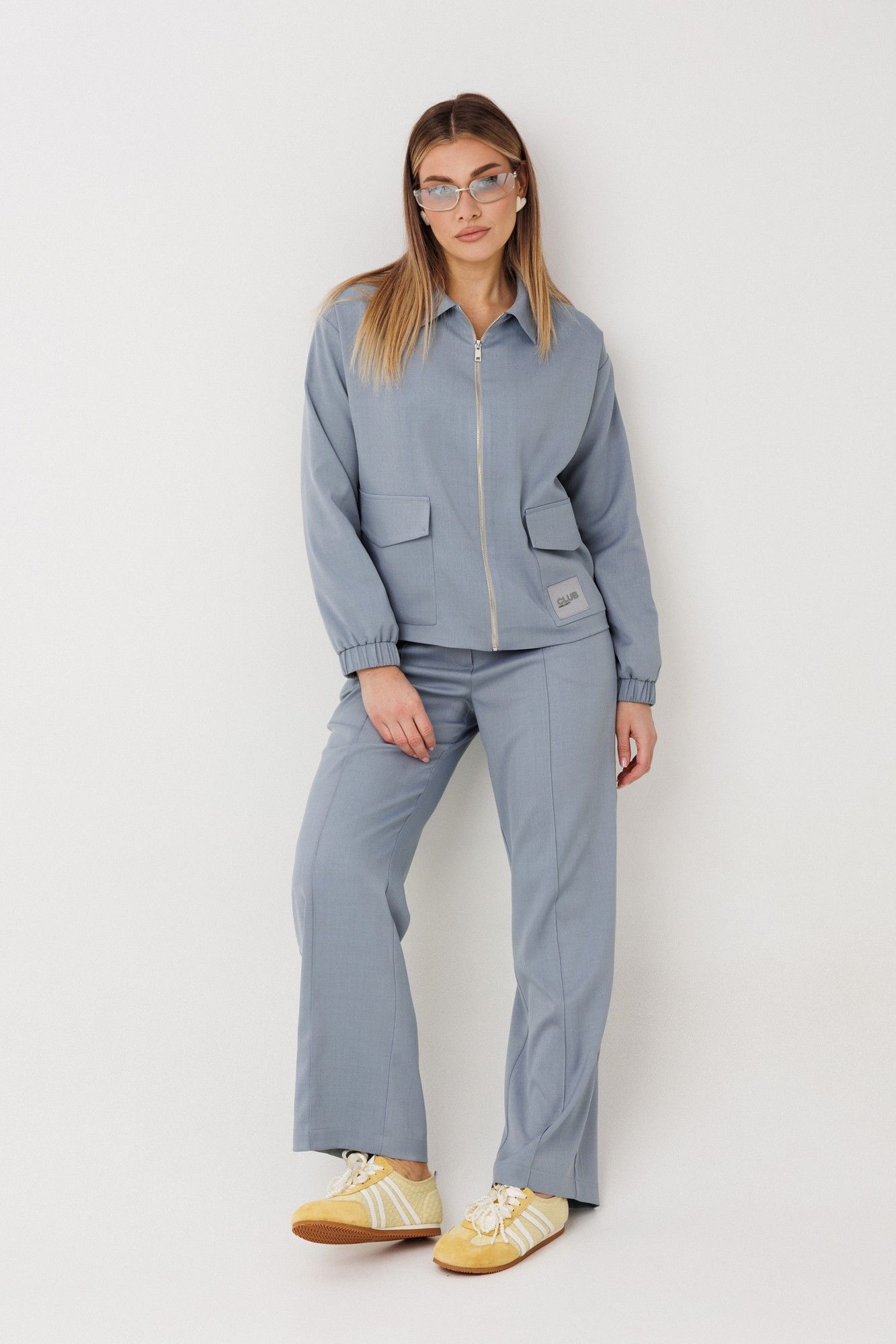 
Бомбер, брюки Verita 2444 серо-голубой