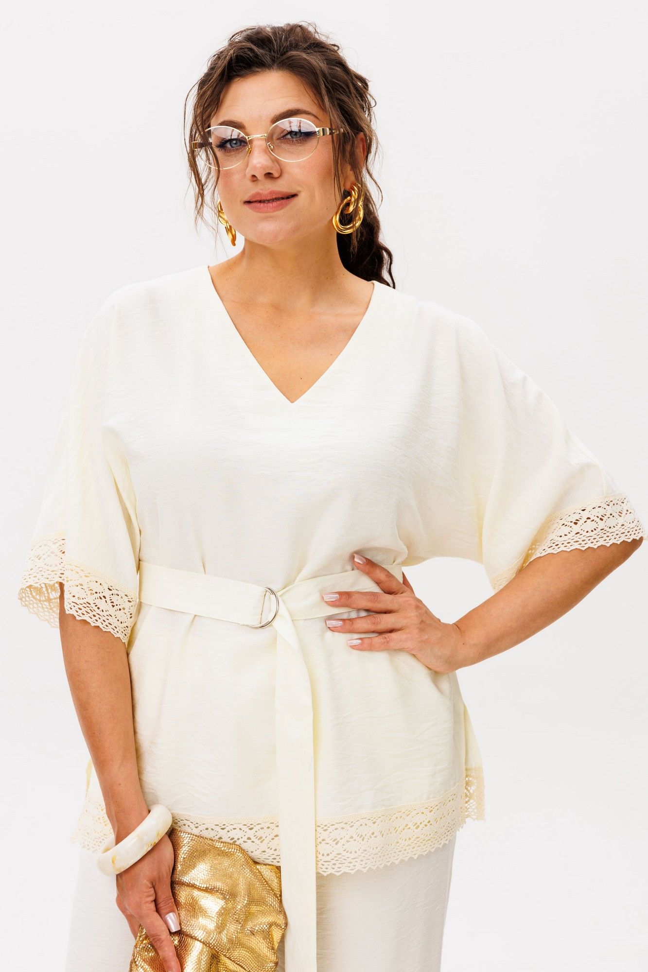 
Блуза, брюки Anelli 1607 ванильный-пломбир