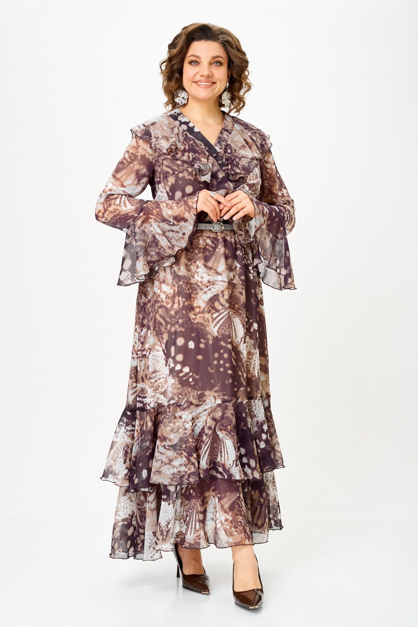 
Платье ANASTASIA MAK 1280 бежево-коричневый