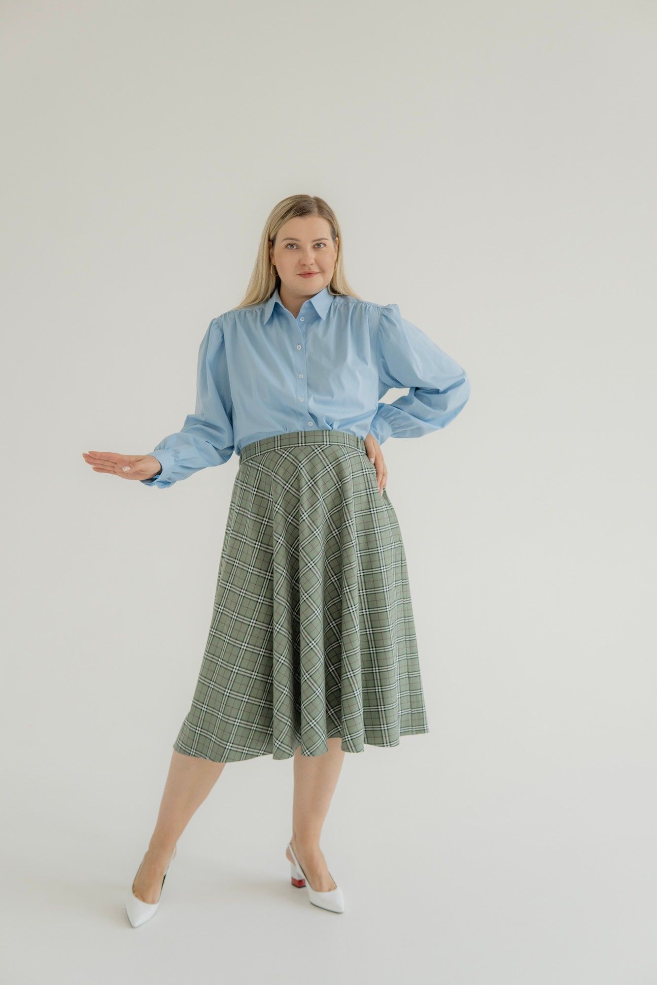 
Юбка Dolce Forma YU-BE-01_клетка-зеленая