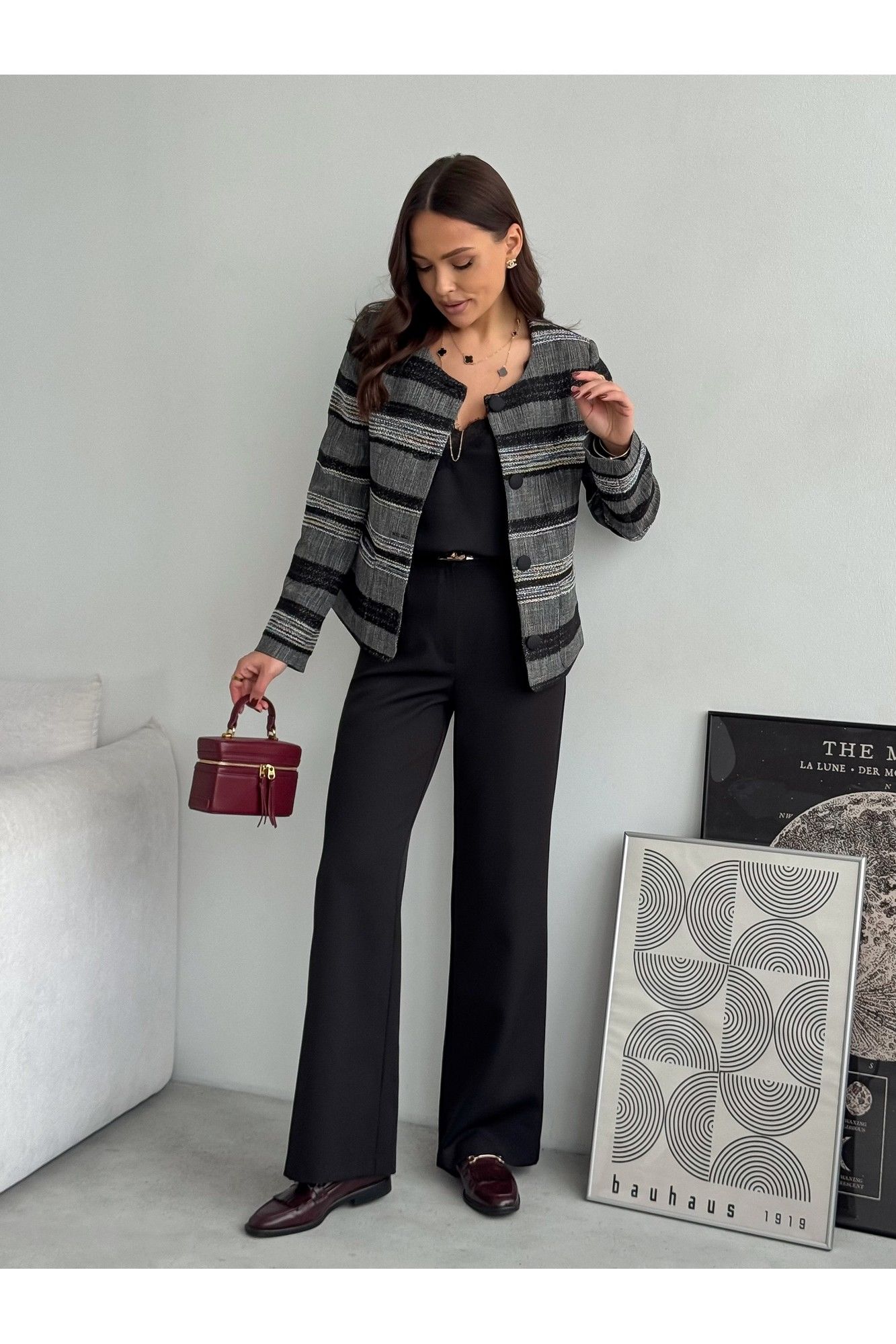 
Брюки, жакет Dilana VIP 2136 мультиколор+черный