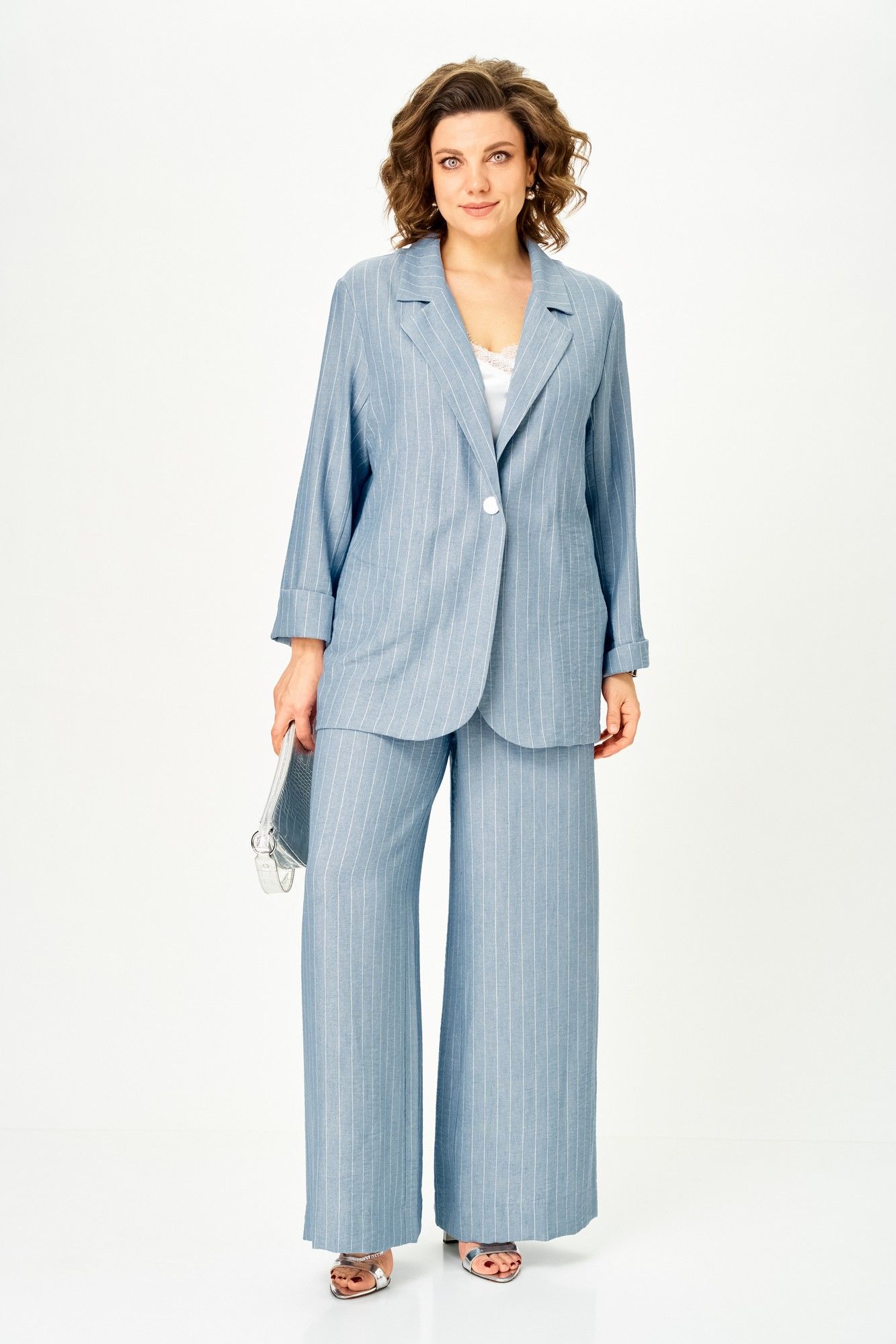 Michel chic 1446 небесный_полоска_светлая