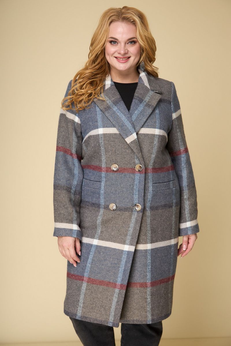 БелЭльСтиль 855-1 26 22  клетка+синий