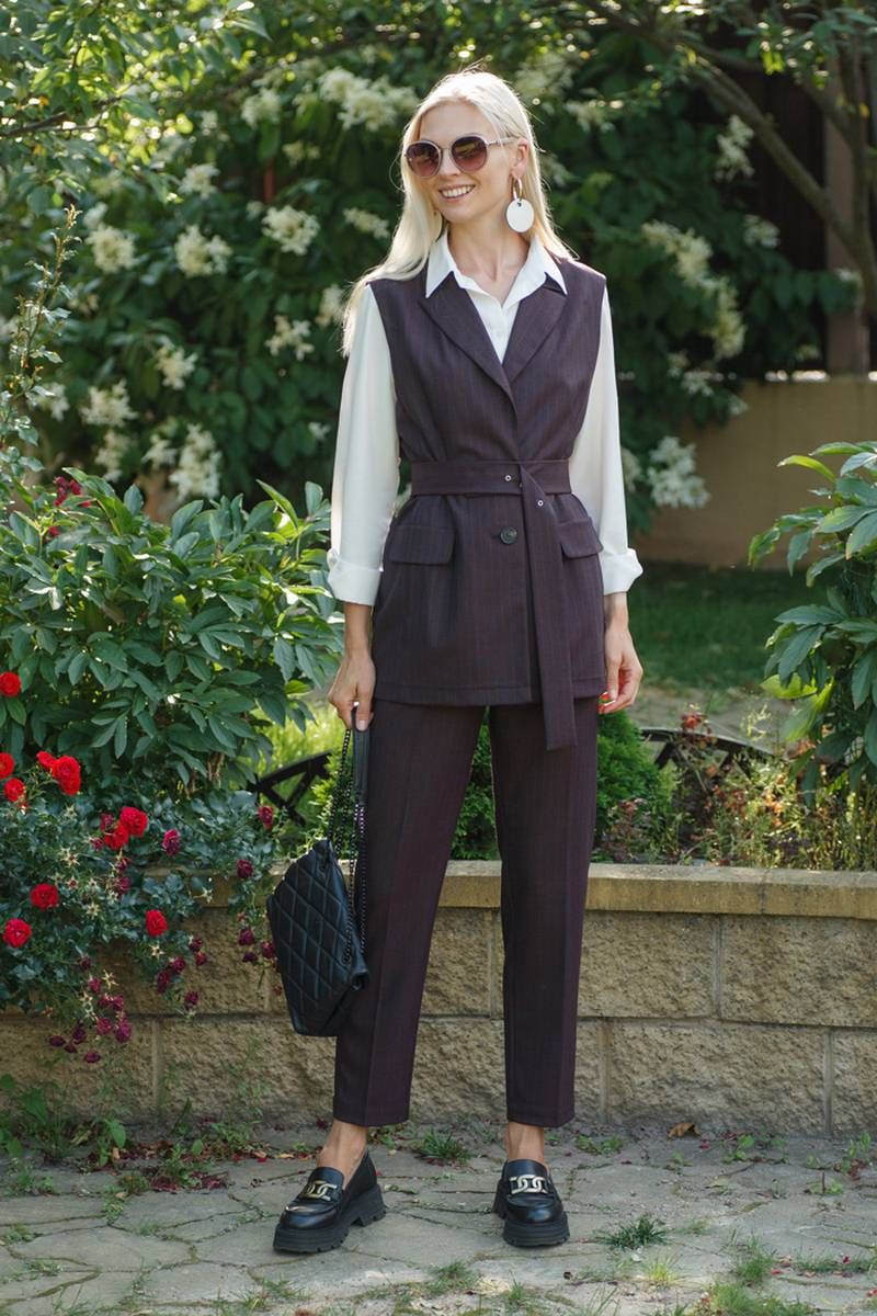 Achosa 1102 бордовый в полоску