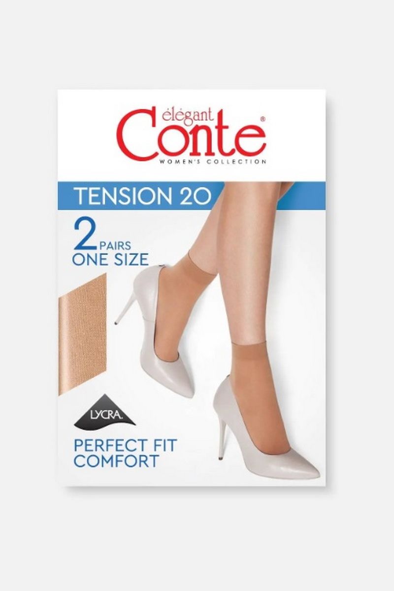 Носки и гольфы Conte Elegant Tension_20_(2_пары)_23-25_Nero