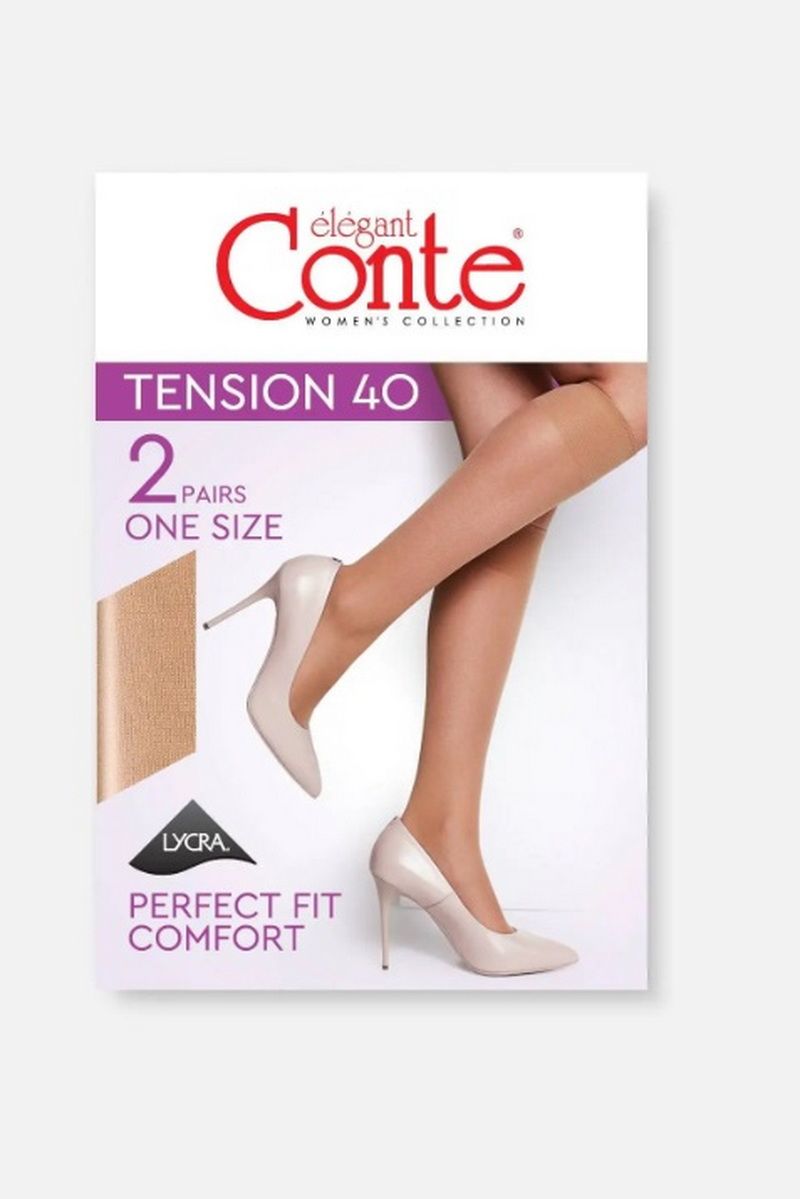 Носки и гольфы Conte Elegant Tension_40_гольфы_ (2_пары)_ 23-25_Bronz