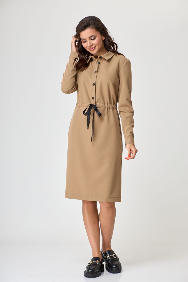Платья Talia fashion 338 бежевый