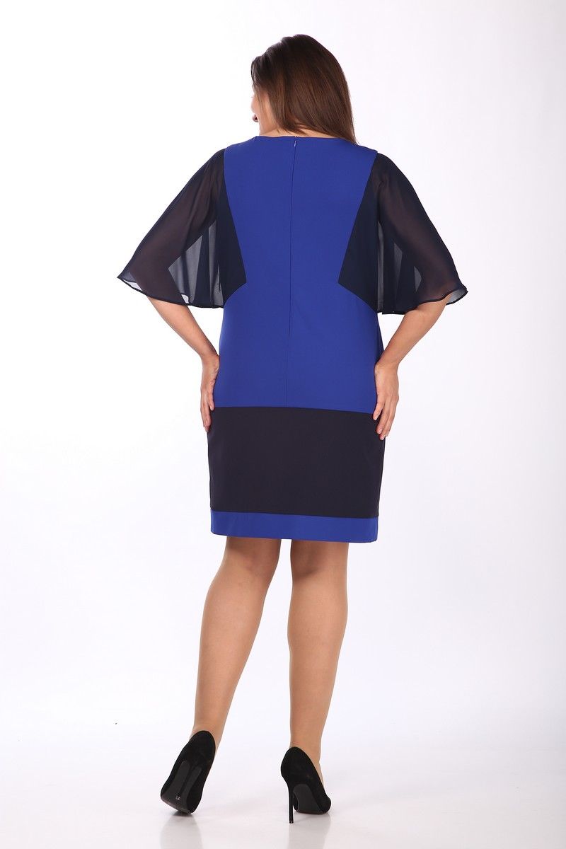 Платья Lady Style Classic 977 черный_с_васильковым