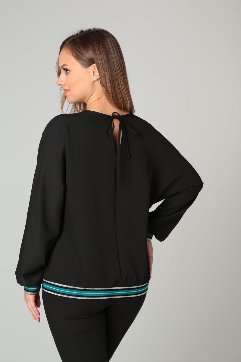 Блузы Modema м.540/1 черный+серебро