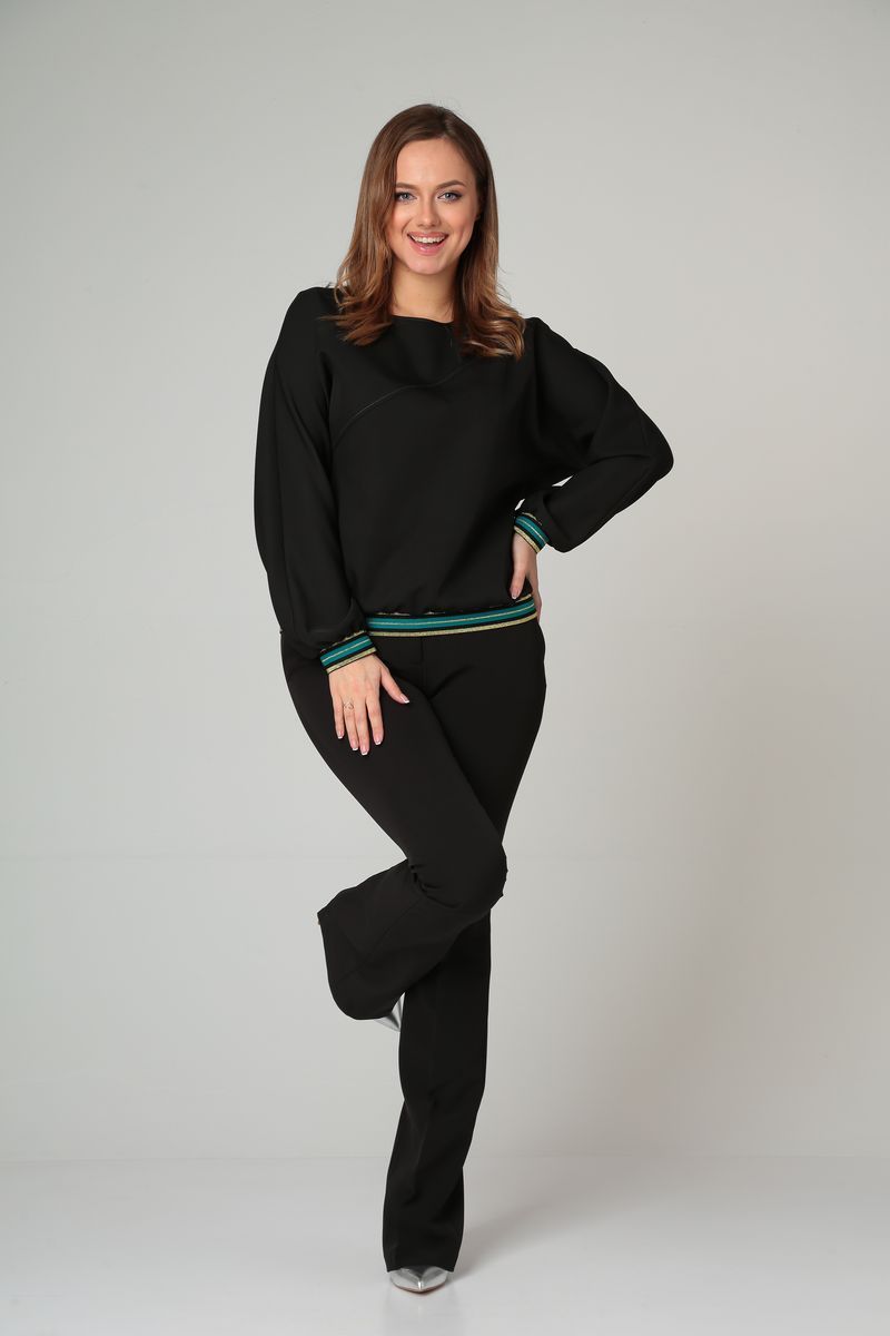 Блузы Modema м.540/2 черный+золото