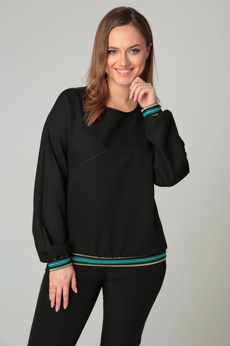 Блузы Modema м.540/2 черный+золото