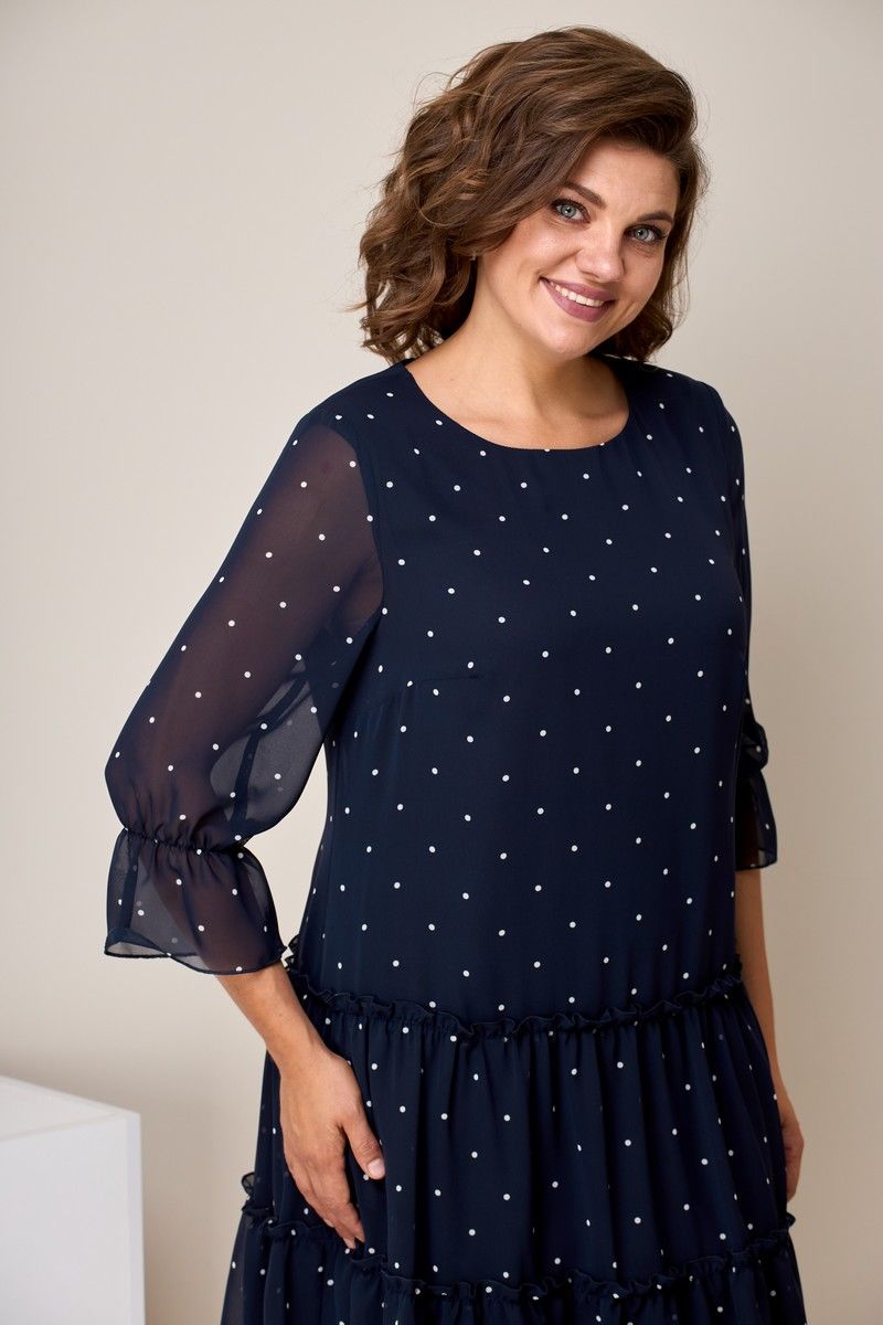 Платья Moda Versal П2328 т.синий_горох
