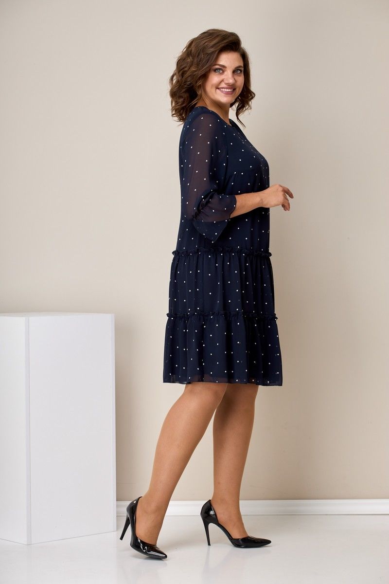 Платья Moda Versal П2328 т.синий_горох