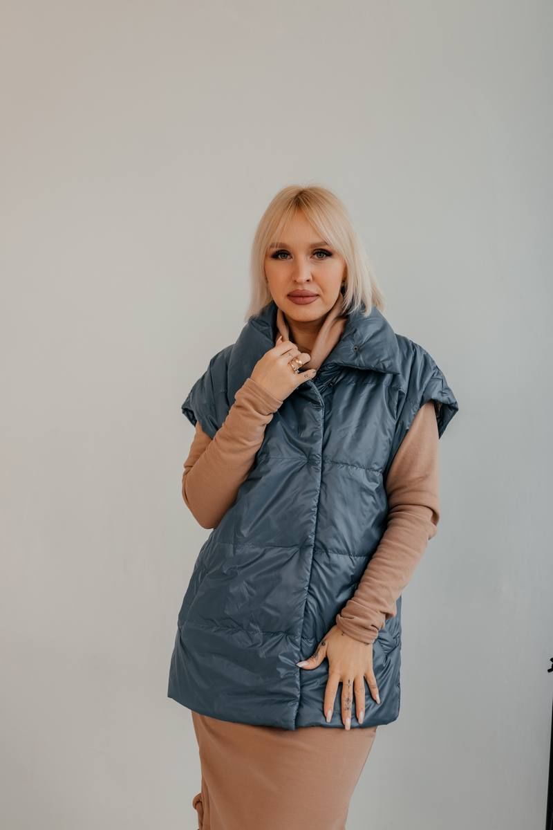 Жилеты Стильная леди М-650 синий