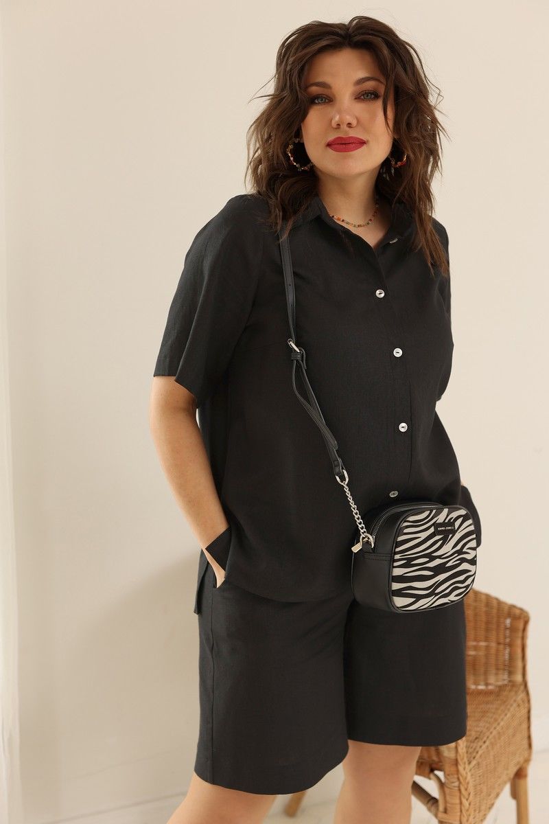Женский комплект с шортами BegiModa 3022 чёрный