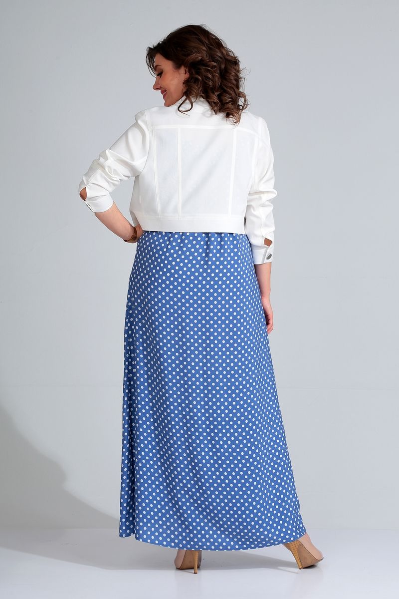 Плательный комплект Liona Style 589 синий-горох
