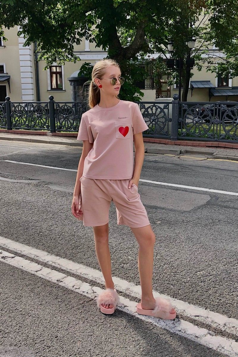 Женский комплект с шортами i3i Fashion 402/1 бежевый