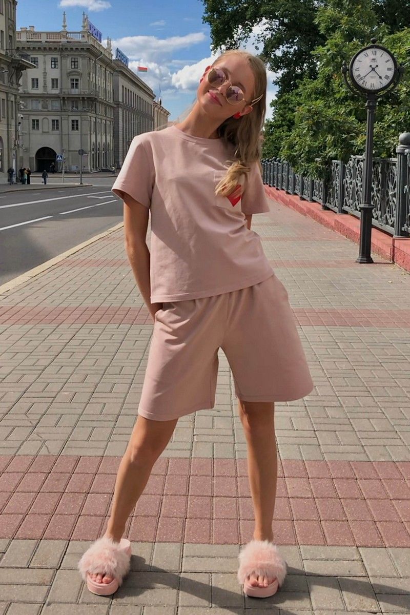 Женский комплект с шортами i3i Fashion 402/1 бежевый
