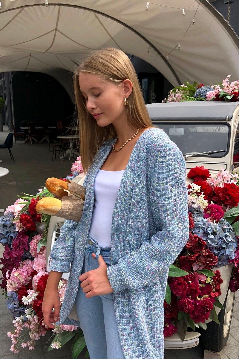 Кардиганы i3i Fashion 502/2 голубой