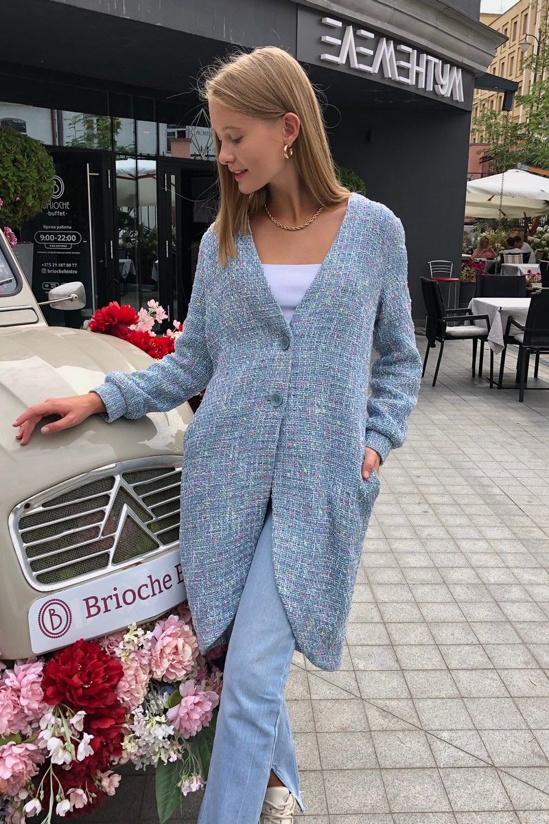 Кардиганы i3i Fashion 502/2 голубой