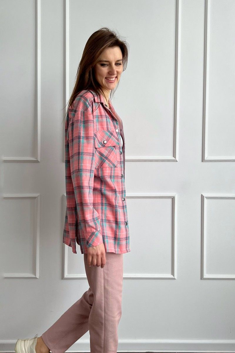 Рубашки i3i Fashion 202/1 лососевая_клетка