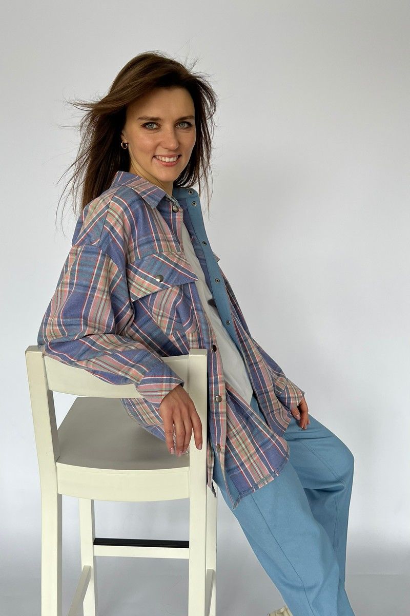 Рубашки i3i Fashion 202/2 голубая_клетка