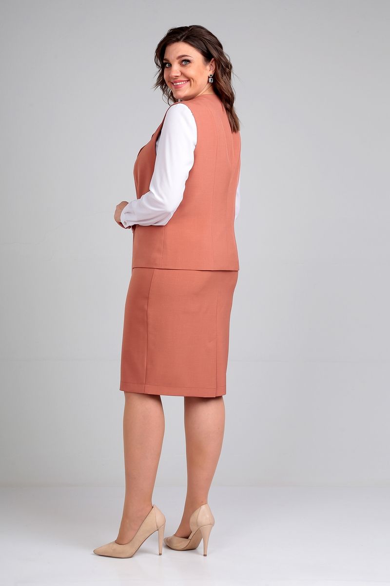 Юбочный комплект Liona Style 861 терракот-белый