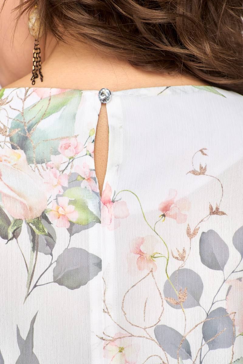 Платья Moda Versal П2328 молочный+цветы
