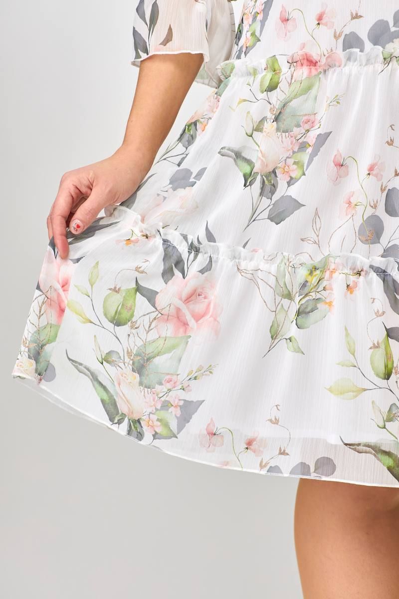 Платья Moda Versal П2328 молочный+цветы