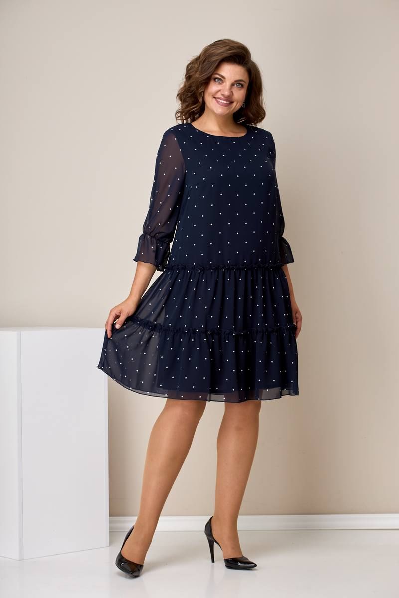 Платья Moda Versal П2328 т.синий_горох