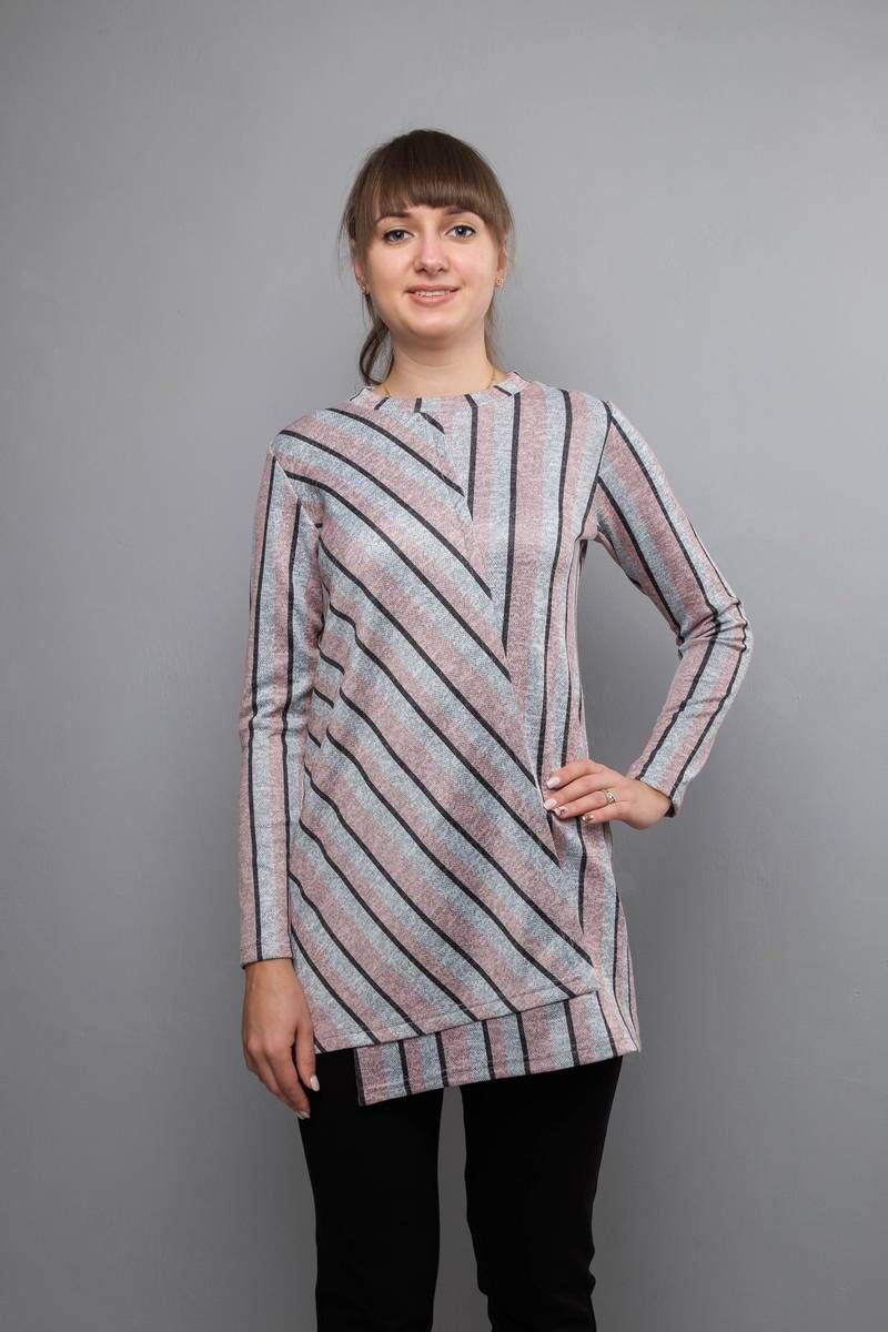 Туники Mita ЖМ889а серый/розовый
