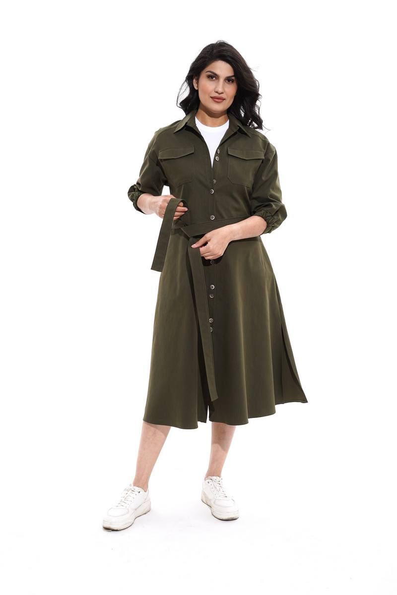 Платья MAKKI 15/22 темно-оливковый